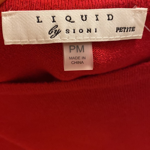 Red sweater with some sequin on the sleeve for women,MP - Picture 5 of 9